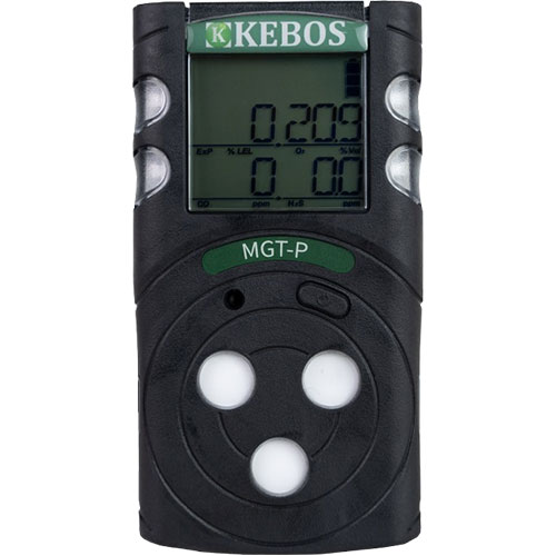 Detector de gas preto com pequena tela modelo: KBS MGT